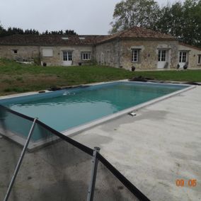 Piscine en construction